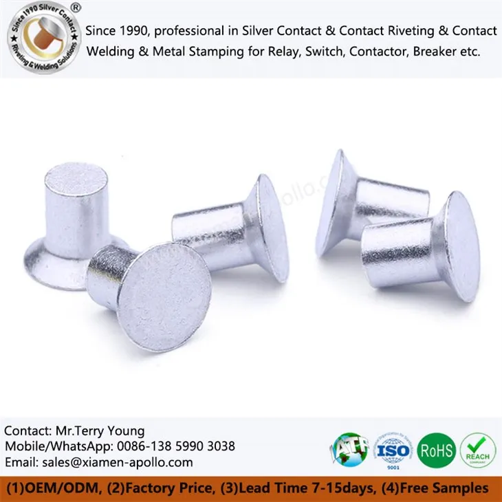 Flat silfur rafmagns tengiliði