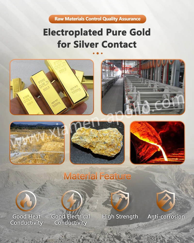 Electroplated Pure Gold for Bimetal Contact with Au Plated Electroplated Pure Gold for Bimetal Contact with Au Plated
